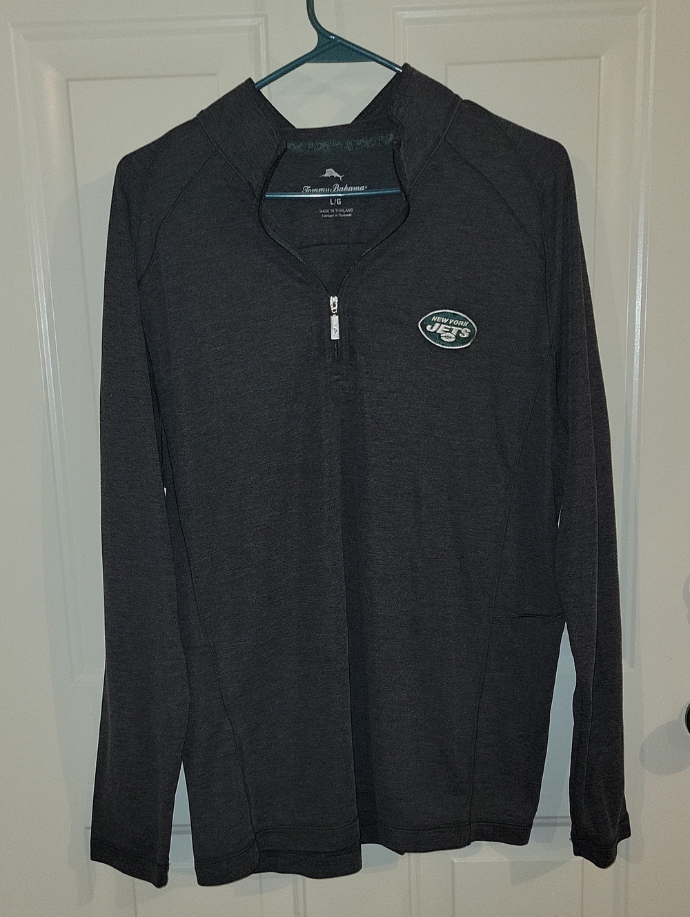 Tommy Bahama Men's Dark Charcoal Long-Sleeve Quarter-Zip Rash Guard